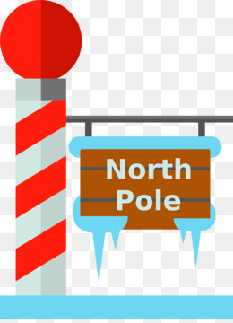 Transparent North Pole Illustration for Merry Christmas