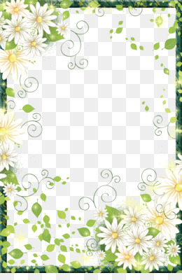 Green Flowers Border Design