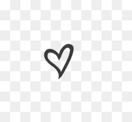 Outline emoji black heart 