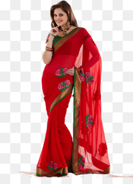 Front face lovely watching with ghunghat pose bride Indian woman with red  saree and jewelry PNG image FREE
