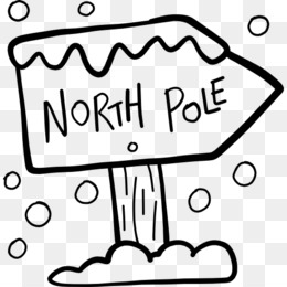 Transparent North Pole Illustration for Merry Christmas