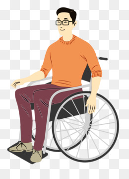 chair human wheelchair sitting cartoon
