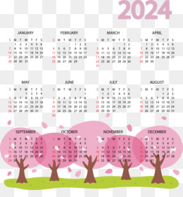 2024 Printable Yearly Calendar