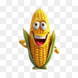 corn corn cartoon caricature smiling